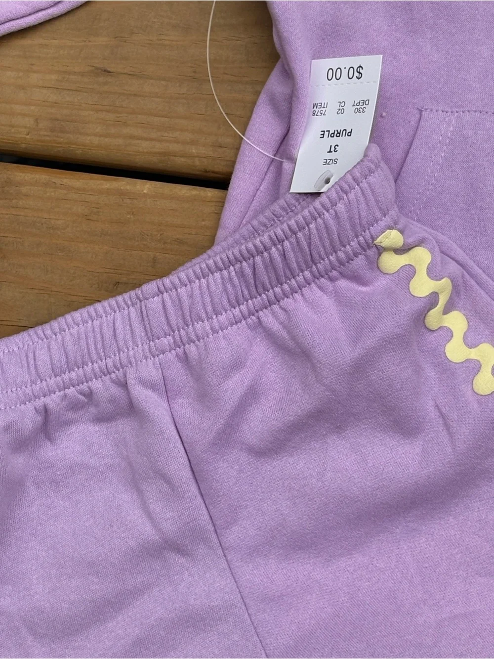 Disney Lilo & Stitch Girls 3T Purple Hoodie Shorts 2-Piece Outfit Set NWT
